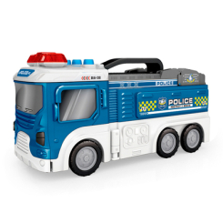 Транспорт і спецтехніка - Ігровий набір Lunatik Вантажівка трансформер гараж Поліція (LNK-CDP0687)