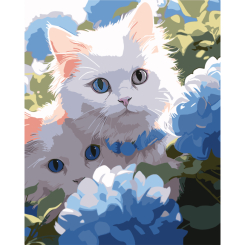 Товары для рисования - Картина по номерам Strateg Котята среди цветов 40 х 50 (VG049) Товары для рисования - Картина по номерам Strateg Котята среди цветов 40 х 50 (VG049)