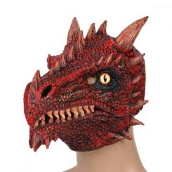 Костюмы и маски - Маска Дракона Реалистичная Для взрослых и Детей с Подвижной Челюстью Огненный Дракон Jurassic World Dominion (711)