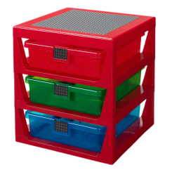 Бокси для іграшок - Стелаж з трьома ящиками LEGO Lifestyle червоний (40950001)