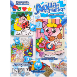 Товари для малювання - Водна розмальовка Danko toys Aqua painter Кошеня с телефоном (AQP-01-02U)