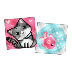 Мозаика - Алмазная мозаика на магните Идейка Рыбка и котенок 9 х 9 см 2 шт (AMG1050) Мозаика - Алмазная мозаика на магните Идейка Рыбка и котенок 9 х 9 см 2 шт (AMG1050)