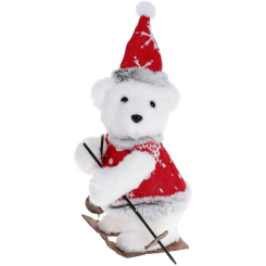 Аксессуары для праздников - Интерьерная новогодняя игрушка Мишутка лыжник 26 см Bona DP114227