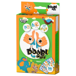 Настільні ігри - Настільна розважальна гра "Doobl Image" Danko Toys DBI-02 міні укр Animals (21330s33551)