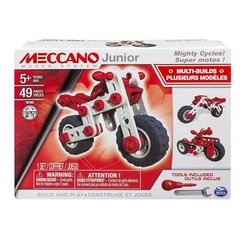 Конструкторы с уникальными деталями - Игрушка конструктор 49 деталей Meccano мотоцикл (6026957)