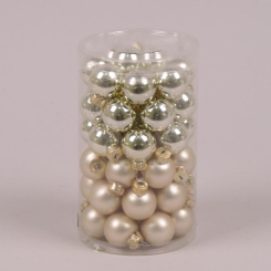 Аксесуари для свят - Кульки скляні Flora D-2,5 см. 48 шт(44514) (MR35651)