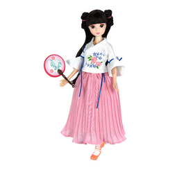 Ляльки - Лялька Kurhn Брюнетка у білій блузі та рожевій спідниці (6938142030842/3084-1)