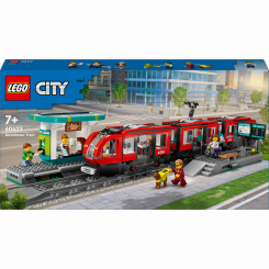 Конструктори LEGO - Конструктор LEGO City Трамвай і вокзал у центрі міста (60423)