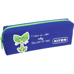 Пенали та гаманці - Пенал Kite Out of bed з котиком синій (K21-642-10)