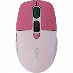 Клавіатура і миші - ​Мишка Canyon MW-26 LCD Silent Wireless/Bluetooth Pink (CNS-CMSW26P)