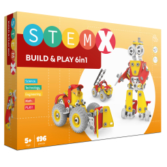 Конструкторы с уникальными деталями - Конструктор StemX Build and play 6 в 1 (73285) Конструкторы с уникальными деталями - Конструктор StemX Build and play 6 в 1 (73285)