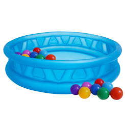 Для пляжа и плавания - Детский надувной бассейн Intex 58431-1 Летающая тарелка 188 х 46 см с шариками 10шт