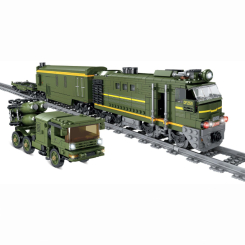 Конструктори з унікальними деталями - Конструктор Zipp toys Потяг DF2159 з рельсами зелений (532.01.01)