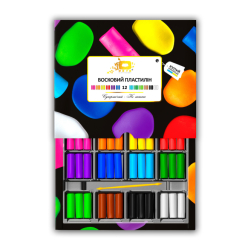 Набори для ліплення - Набір пластиліну OKTO Восковий 12 кольорів (91011)