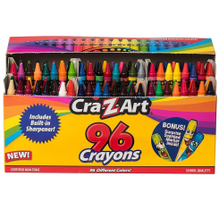 Канцтовари - Крейда воскова Cra-Z-Art з точилкою 96 шт (10246CRA)