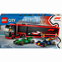 Конструкторы LEGO - Конструктор LEGO City Грузовик F1 с автомобилями RB20 и AMR24 (60445)