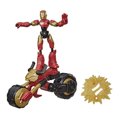 Фигурки персонажей - Игровой набор Avengers Bend and flex 2 в 1 Железный человек на мотоцикле (F0244)