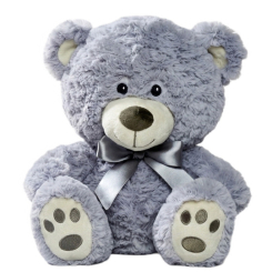 М'які тварини - М'яка іграшка Nicotoy Ведмежа з бантиком сіре 25 см (5810188/1)