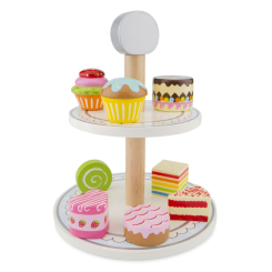 Дитячі кухні та побутова техніка - Ігровий набір New classic toys Підставка з тістечками (10622)