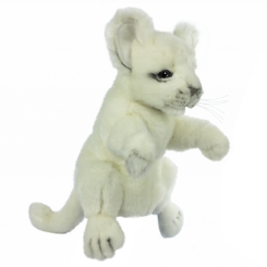 М'які тварини - Іграшка-рукавичка Hansa Puppet Біле левеня 32 см (4806021978504)