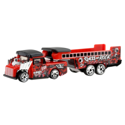 Транспорт і спецтехніка - Вантажівка-трейлер Hot Wheels Haulin class червоний (BFM60/HFC99)