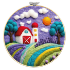 Набори для творчості - Набір для валяння картини з вовни Brushme Прованський ранок (EFL002)