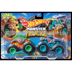 Автомоделі - Набір машинок Hot Wheels Monster Trucks Motosaurus vs Mega-Wrex (FYJ64/HNX25)