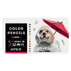 Канцтовары - Цветные карандаши Kite Dogs трехгранные 12 шт (K22-058-1)