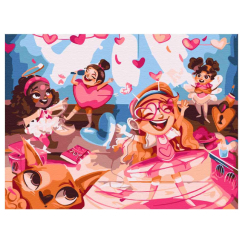 Товари для малювання - Картина за номерами Brushme Веселі валентинки (KBS0201)