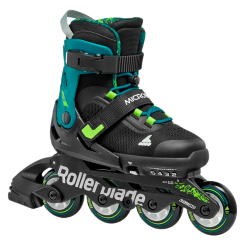 Ролики дитячі - Роликові ковзани Rollerblade Microblade XT чорно-бензиновий зелений розмір 33-36.5 (8059791068432)