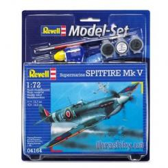 Конструктори з унікальними деталями - Модель для збірки Літак Revell Spitfire Mk V Revell (64164)