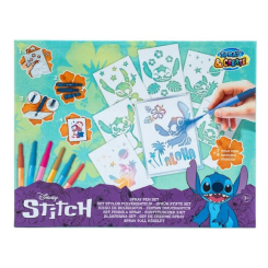 Товари для малювання - Набір спрей-ручок Disney Stitch з трафаретами (ST23364)