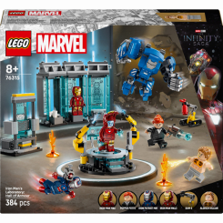 Конструкторы LEGO - Конструктор LEGO Marvel Super Heroes Лаборатория Железного Человека: зал доспехов (76315)