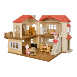 Фигурки животных - Набор Sylvanian Families Загородный дом с красной крышей подарочный со светом (5383)