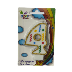 Аксессуары для праздников - Свеча Party House Цифра 4 (4823848301407) Аксессуары для праздников - Свеча Party House Цифра 4 (4823848301407)