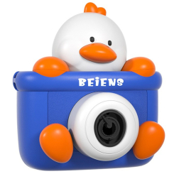 Мильні бульбашки - Генератор мильних бульбашок Beiens Фотоапарат Каченя синій (B906D)