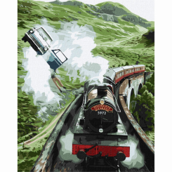 Товары для рисования - ​Картина по номерам Ідейка WB Harry Potter Полет в Хогвартс 40 х 50 см (KHO5231)