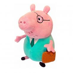 Персонажи мультфильмов - Мягкая игрушка Peppa Pig Папа свин с портфелем 30 см (30292)