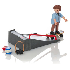 Конструкторы с уникальными деталями - Конструктор Playmobil Special plus Скейтбордист с трамплином (9094)