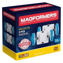 Магнитные конструкторы - Магнитный конструктор Magformers Голубые колёса (713025)