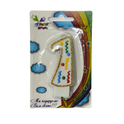 Аксесуари для свят - Свічка Party House Цифра 1 (4823848301100)