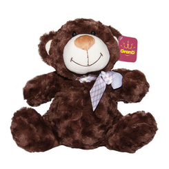 М'які тварини - Ведмідь GRAND коричневий з бантом 33 см (3302GMB)