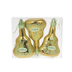 Аксессуары для праздников - Набор елочных украшений BonaDi Бутылки 3 шт 9 см Золотистый (195-K92) (MR62472)