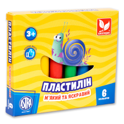 Набори для ліплення - Пластилін восковий Школярик 6 кольорів (83811905-UA)