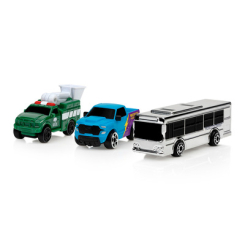 Транспорт и спецтехника - Набор машинок Micro Machines Автобусные гонки 3 штуки (MMW0083)