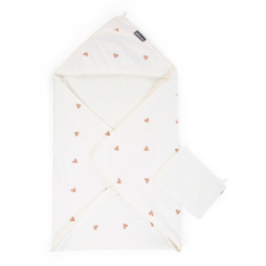 Товары по уходу - Полотенце Childhome Hearts с капюшоном (CCBCJOH)