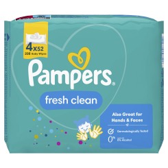 Товари для догляду - Вологі серветки Pampers Fresh clean 4x52 шт (8001841077949)