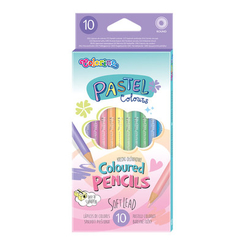 Канцтовари - Олівці кольорові Colorino Pastel 10 кольорів (80813PTR)