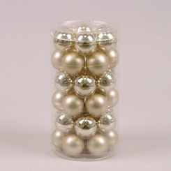 Аксесуари для свят - Кульки скляні Flora D-3,8 см. 36 шт(44556) (MR35693)