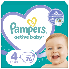 Товары по уходу - Подгузники Pampers Active Baby Giant Maxi 9-15 кг 76 шт (8001090949615)